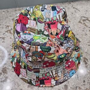 Rick‎ and Morty Bucket Hat Adult Swim Cartoon Character Print One Size